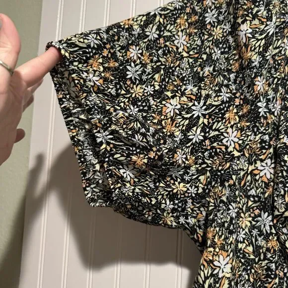 Cotton On Curve Violet Puff Sleeve Dress Caroline Floral NEW Plus Size 20 - Picture 6 of 10